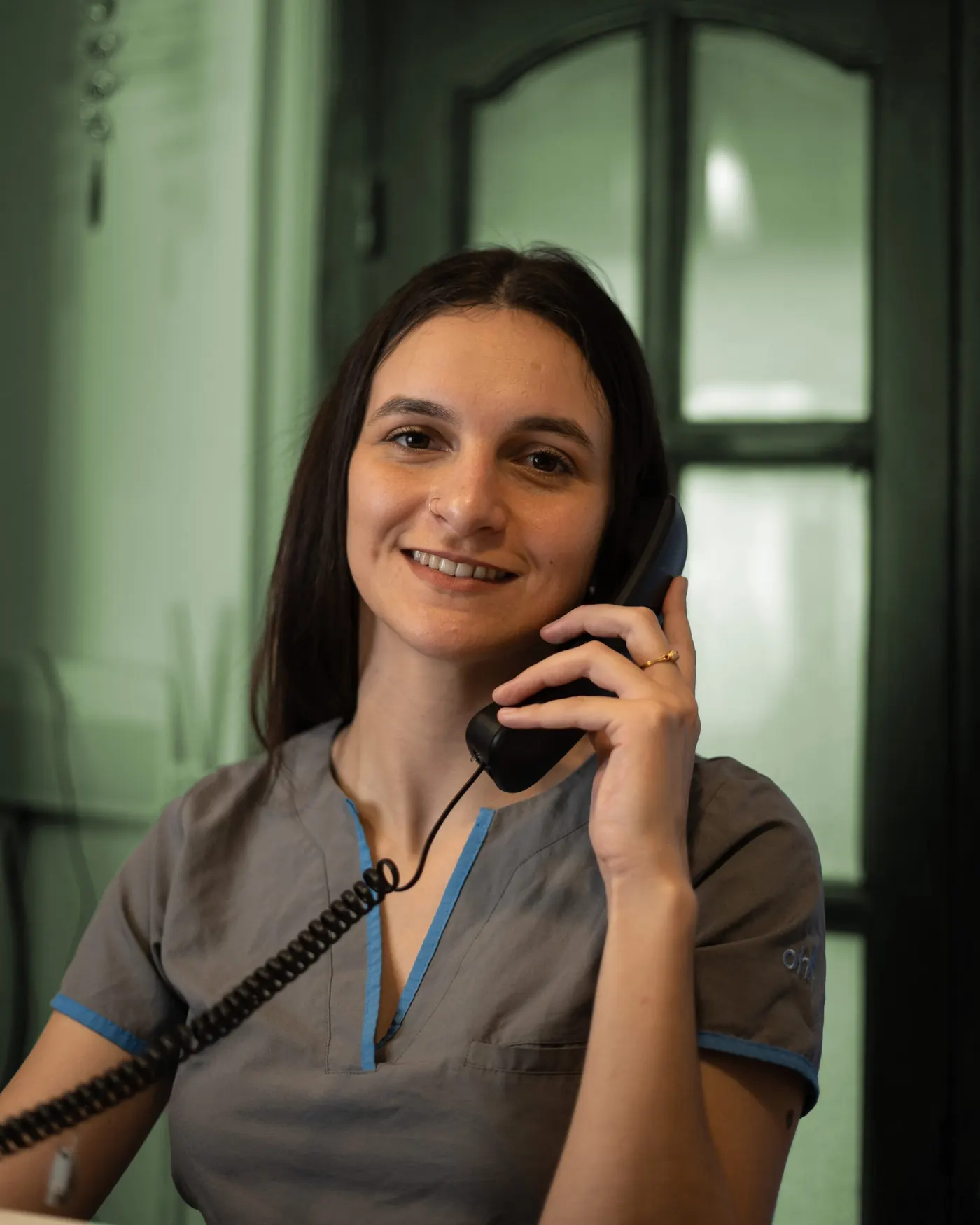 Evelin Mangini, atención al paciente en Consultorios del Sol Rosario
